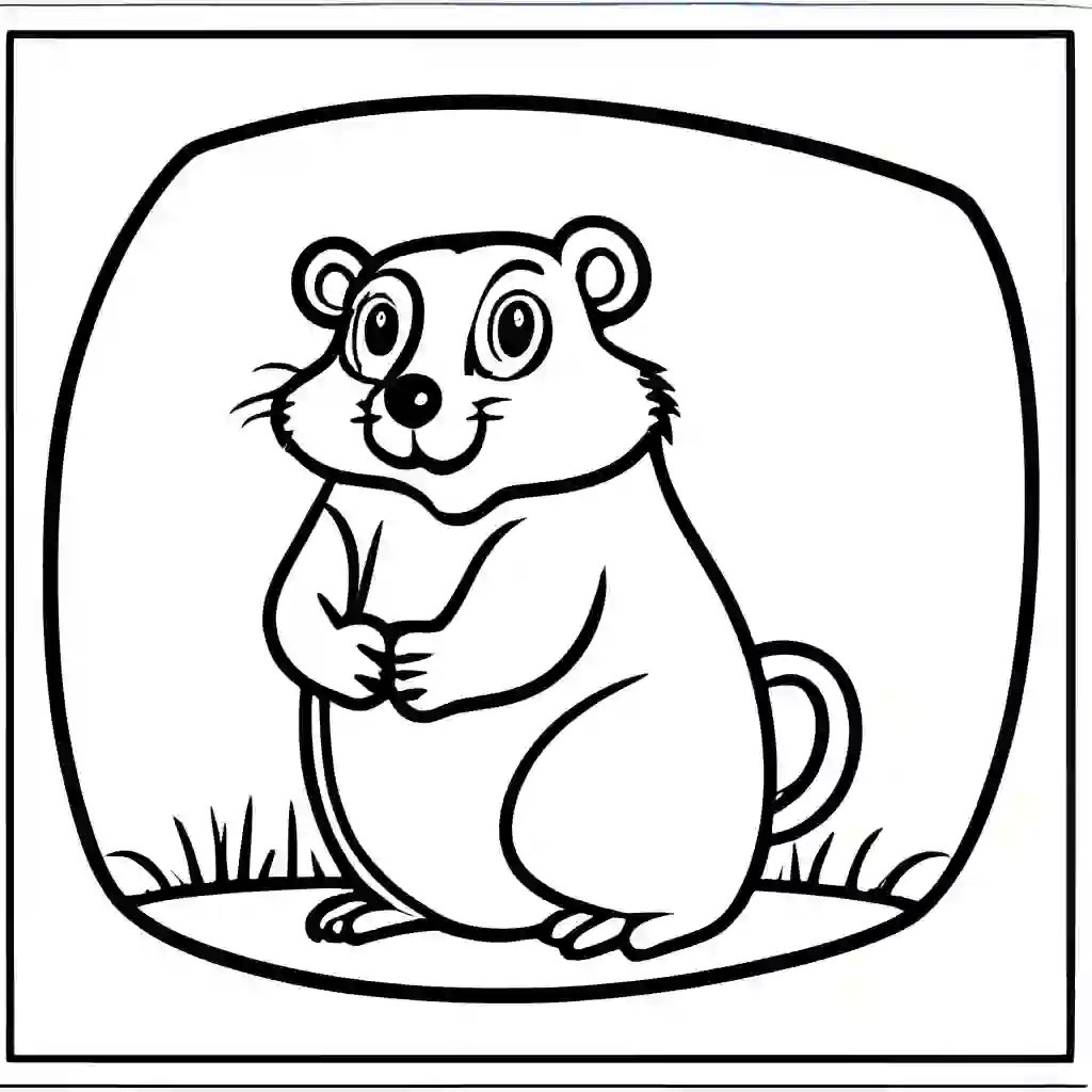 Groundhog for Groundhog Day coloring pages